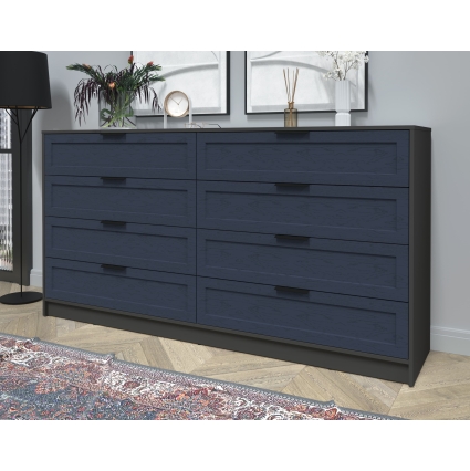 Kомод Тренд КТ-К197 (Антрацит ЛДСП/ Дуб королевский ЛМДФ) Ш1965 В1020 Г451